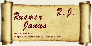 Rusmir Janus vizit kartica